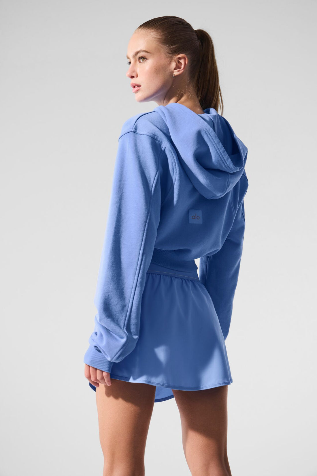 Sudadera con capucha y cremallera Sweet Escape lavada - Lavado gris cielo