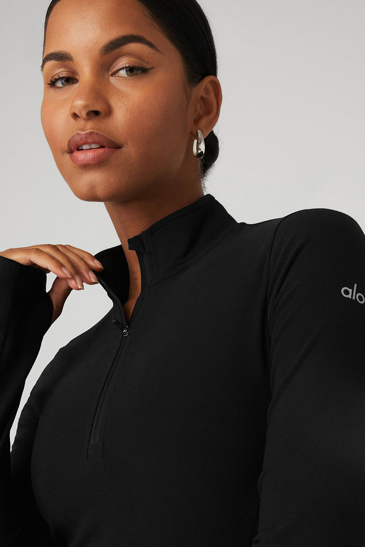 Suéter Alosoft Rapid con media cremallera - Negro