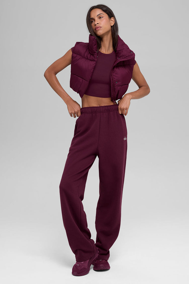 Chaleco acolchado corto Gold Rush - Borgoña