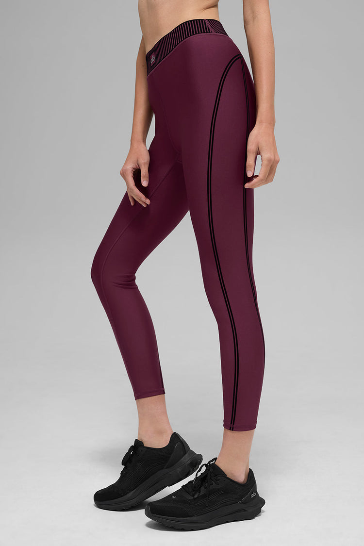 Leggings Airlift de cintura alta 7/8 Line Up - Borgoña