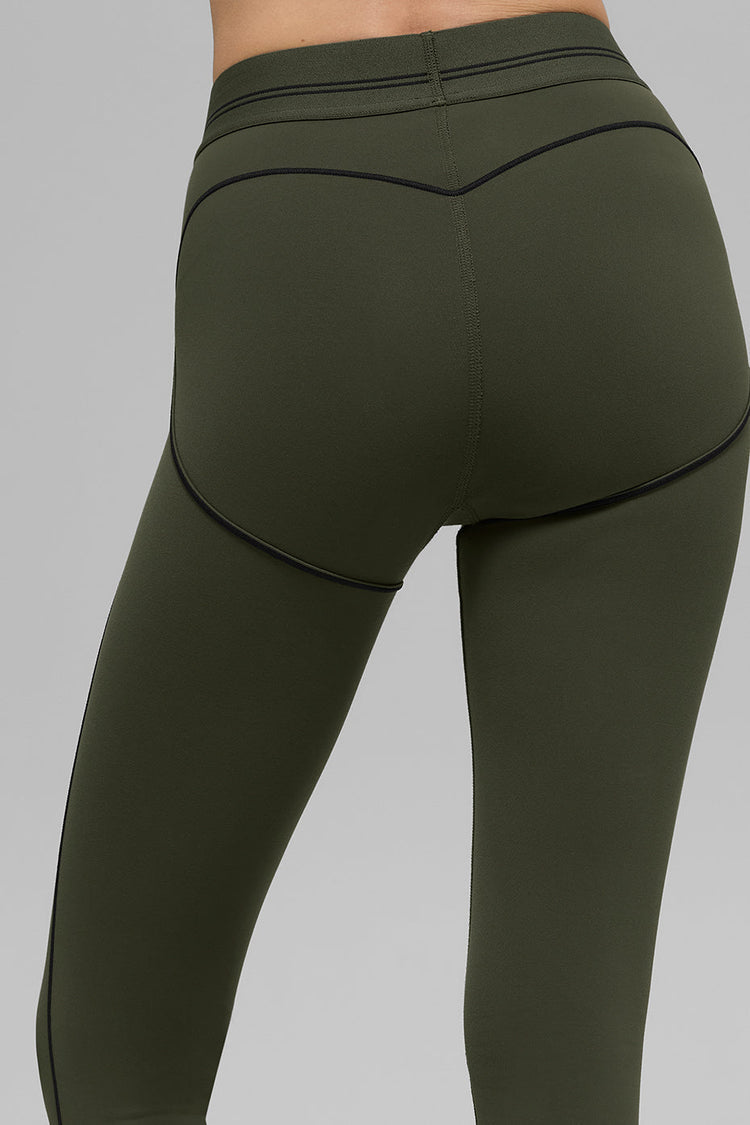 Leggings de cintura alta con efecto aerógrafo Heart Throb - Verde oliva/Negro