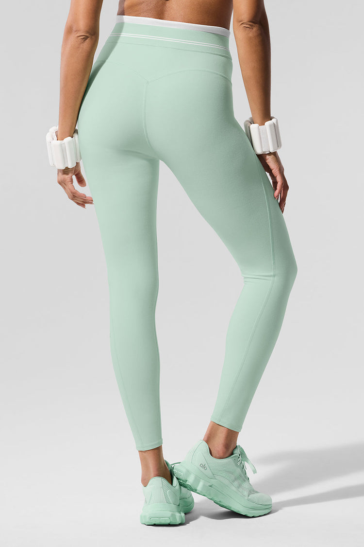 Leggings de tiro alto 7/8 Better Together con diseño aerógrafo - Verde menta/Blanco
