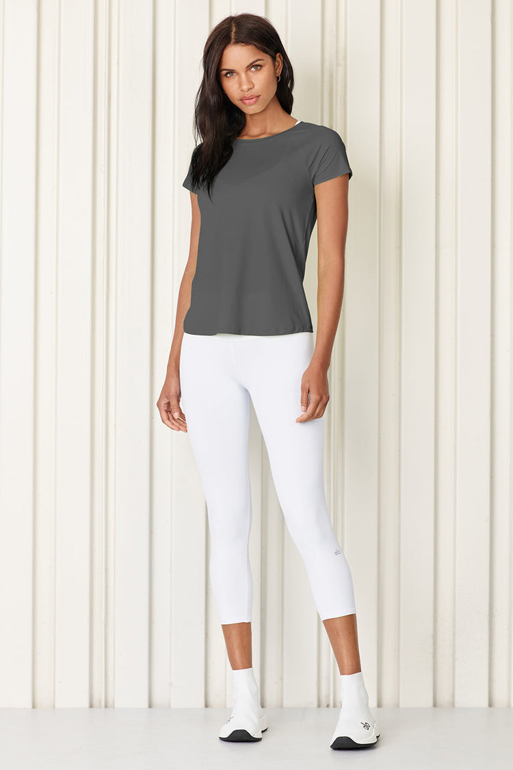 Capri de tiro alto con efecto aerógrafo - Verde menta